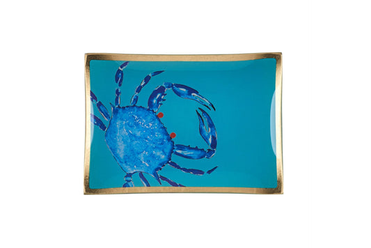 Assiette en verre "crabe", taille M