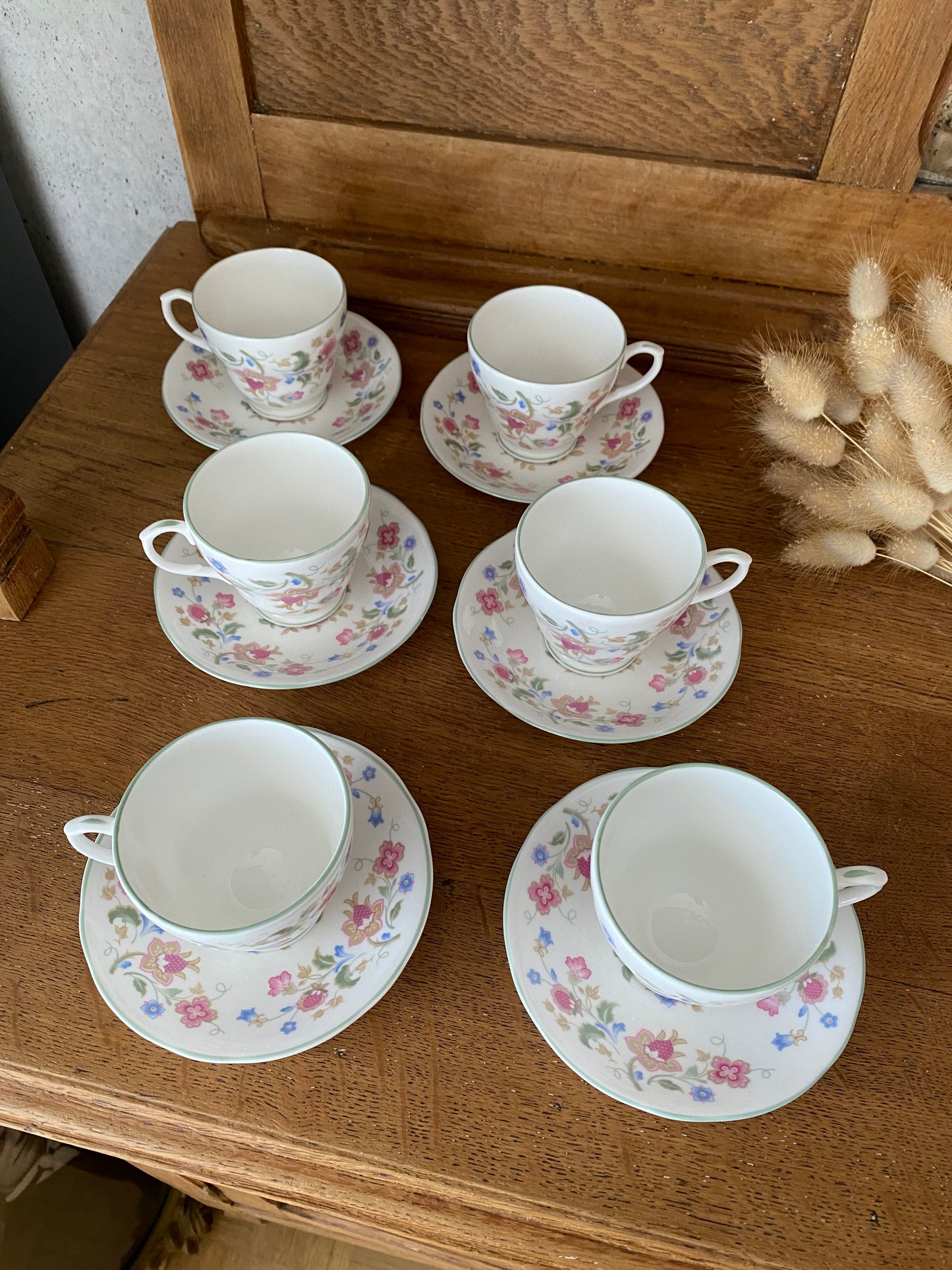 6 tasses à café Porcelaine Jacobean Duchess