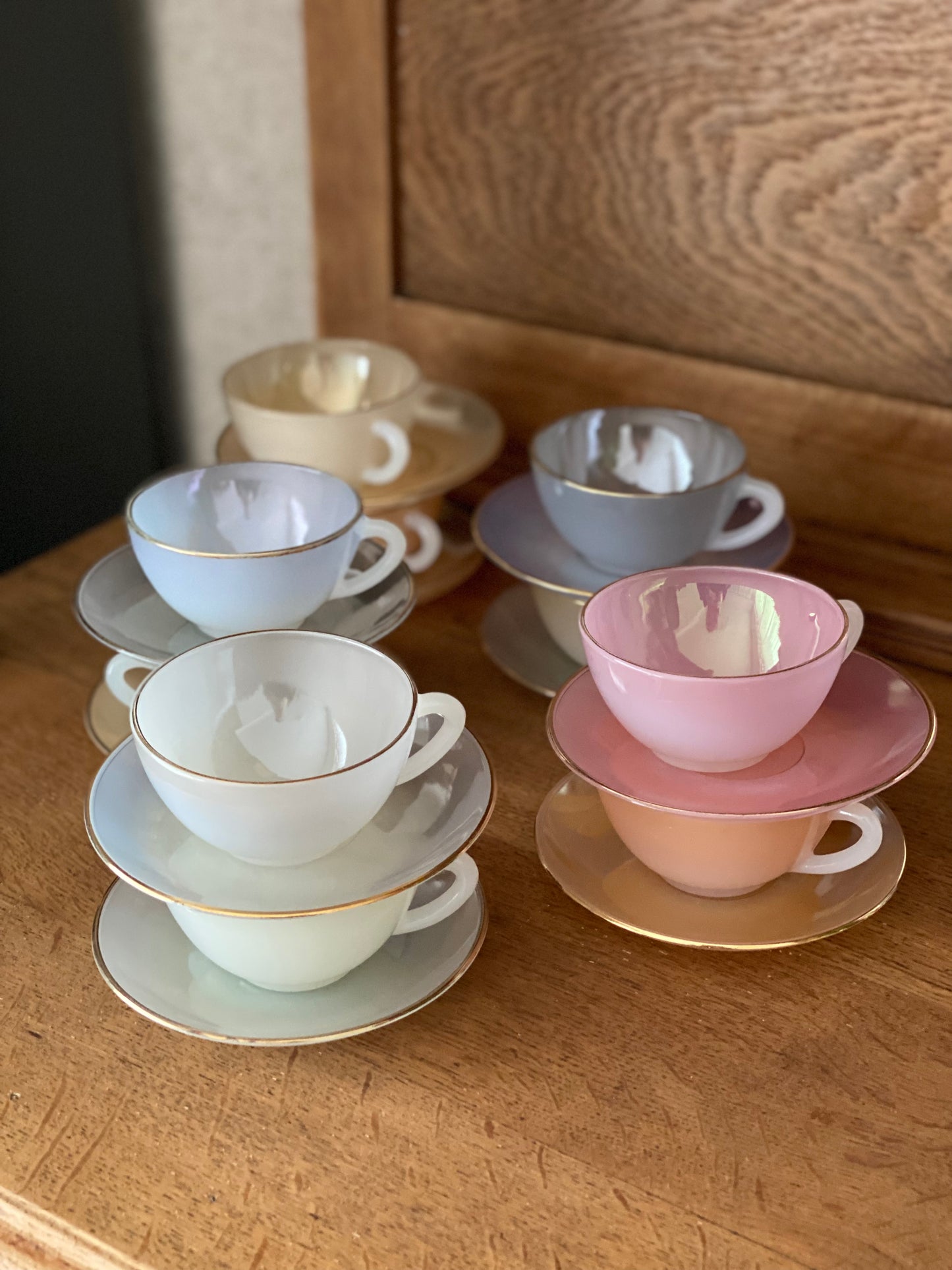 Service à café Arcopal arlequin 10 tasses