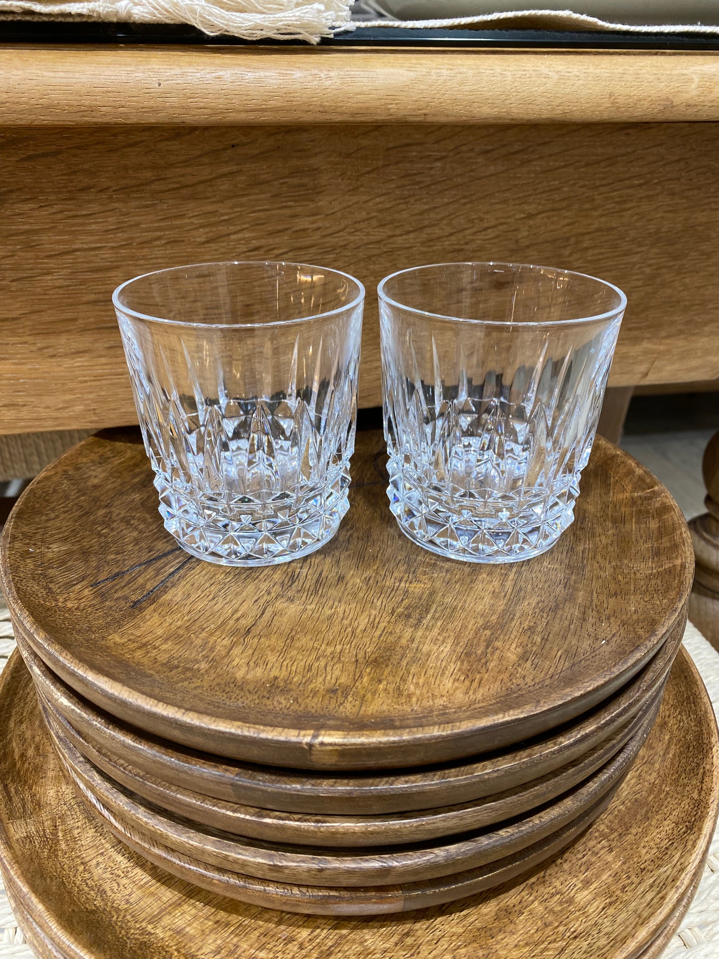 Lot de 2 verres a Whisky cristal
