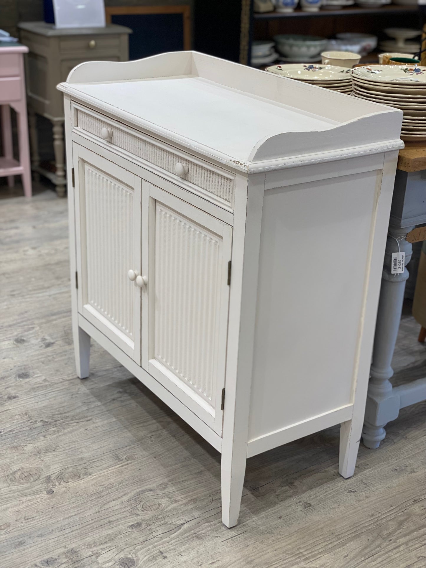 buffet bas à rainures 2 portes & 1 tiroir