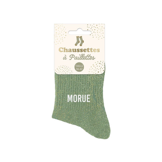 Chaussettes paillettes "MORUE"