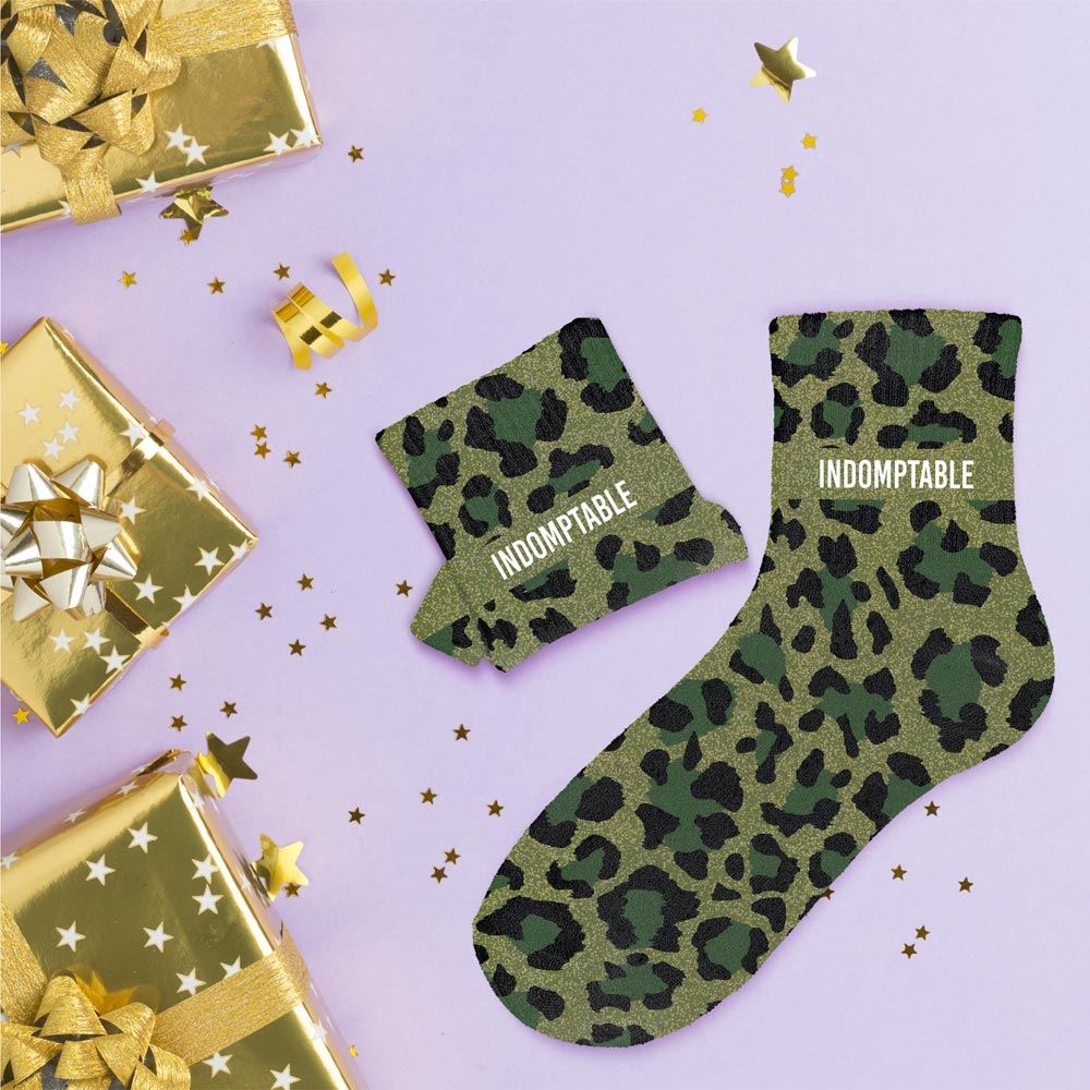 Chaussettes paillettes "indomptable"