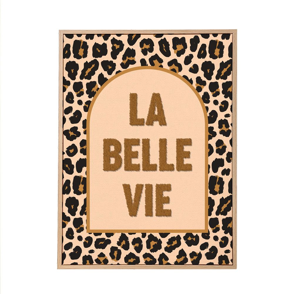 Toile Tuftee "la belle vie" - 30x40 cm