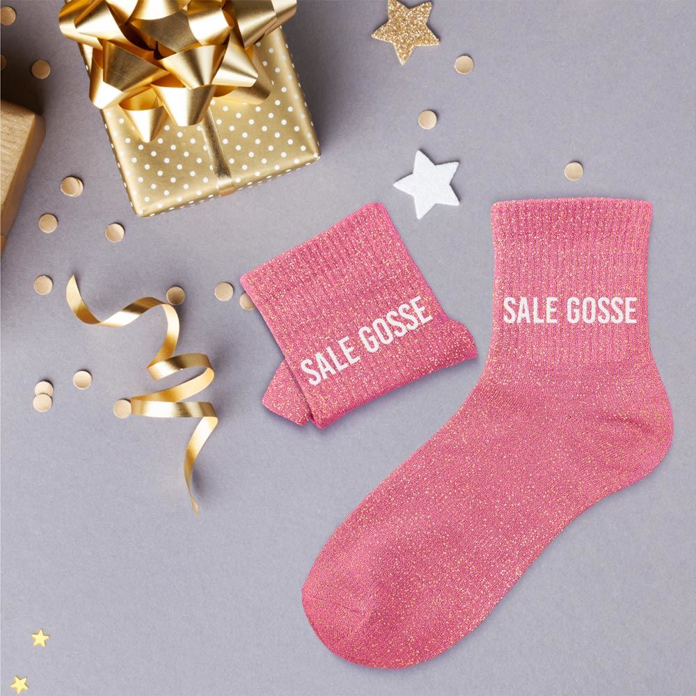 Chaussettes paillettes "SALE GOSSE"