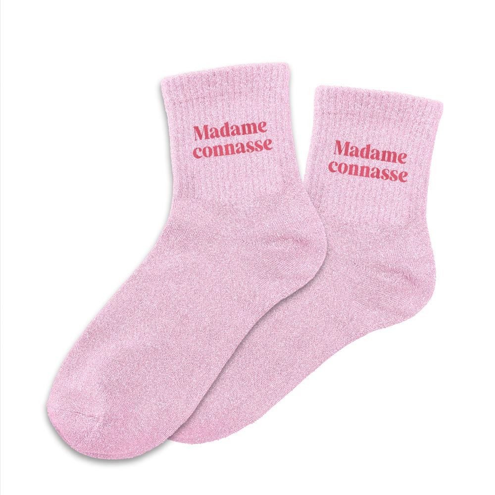 Chaussettes paillettes "madame connasse"