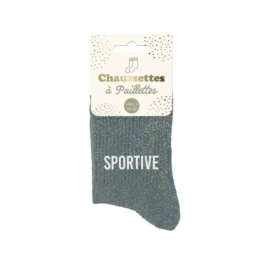 Chaussettes paillettes "SPORTIVE"