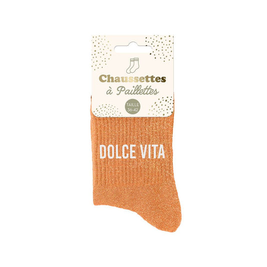 Chaussettes paillettes "DOLCE VITA"
