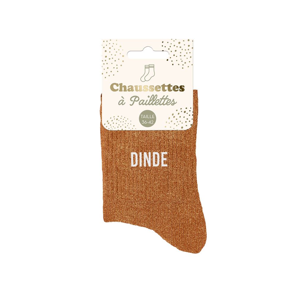 Chaussettes paillettes "DINDE"