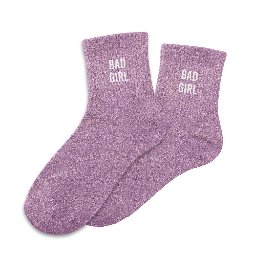 Chaussettes paillettes "BAD GIRL"