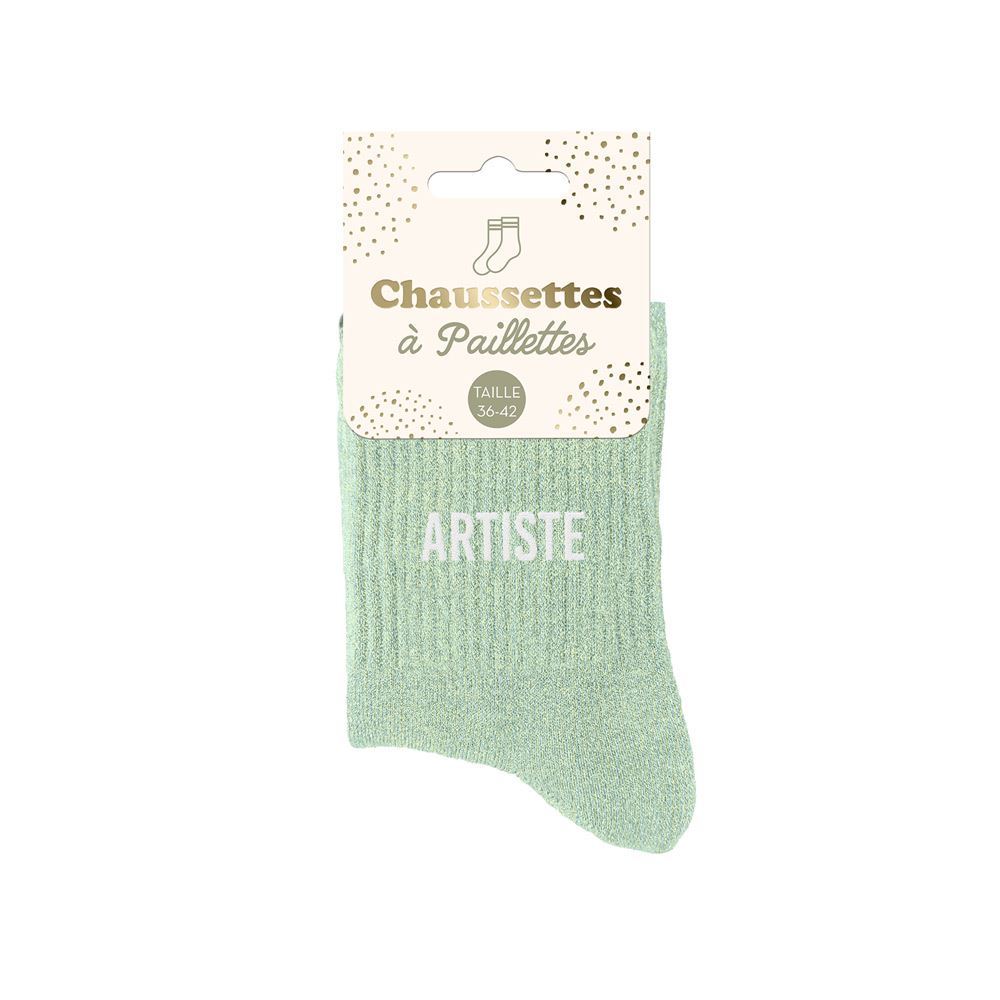 Chaussettes paillettes "ARTISTE"