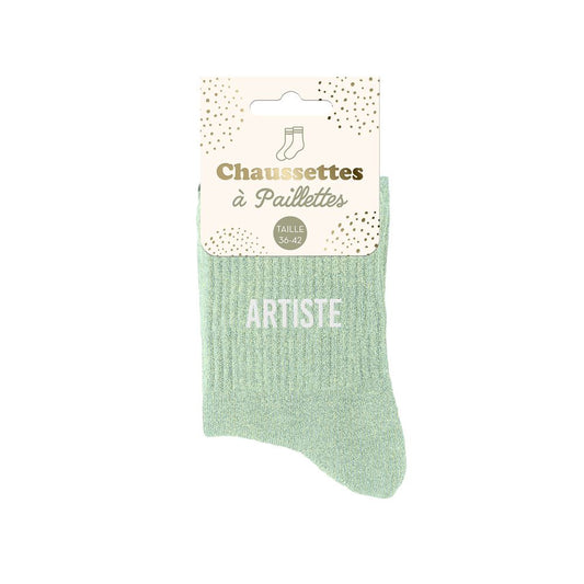 Chaussettes paillettes "ARTISTE"