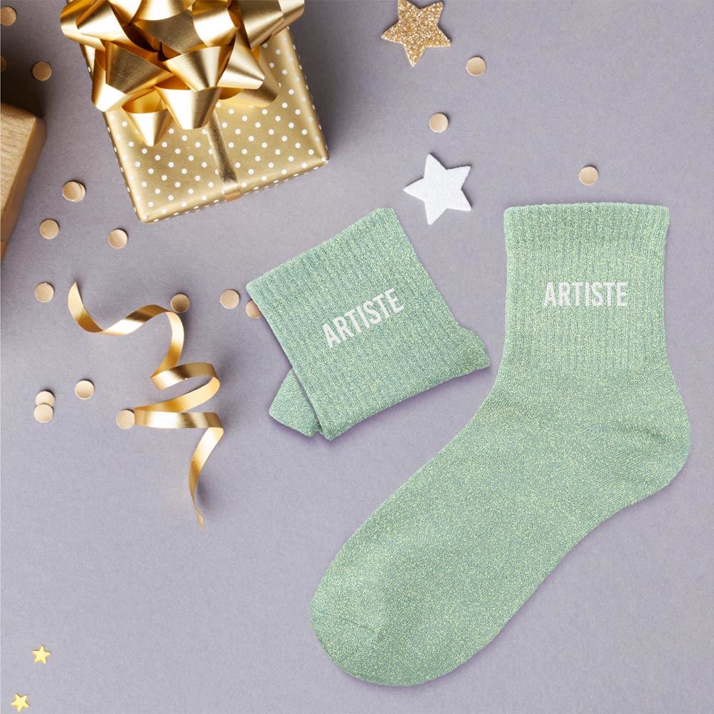 Chaussettes paillettes "ARTISTE"