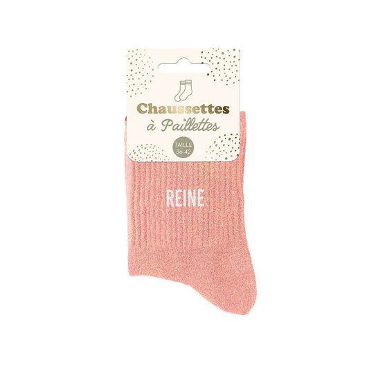 Chaussettes paillettes "REINE"