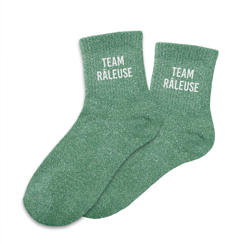 Chaussettes paillettes "TEAM RALEUSE"
