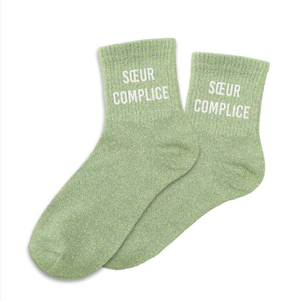 Chaussettes paillettes "SOEUR COMPLICE"