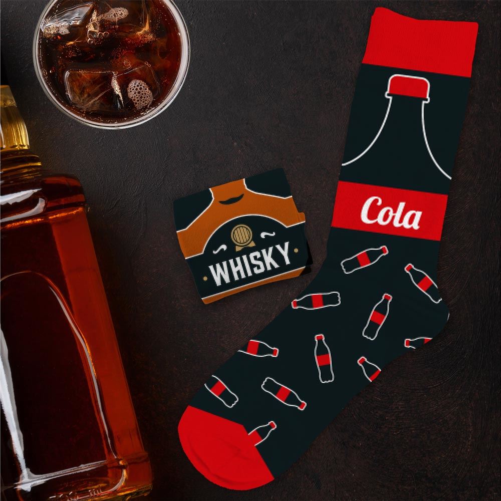 Chaussettes duo "whisky/cola"