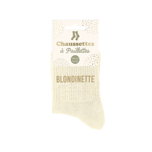 Chaussettes paillettes "BLONDINETTE"