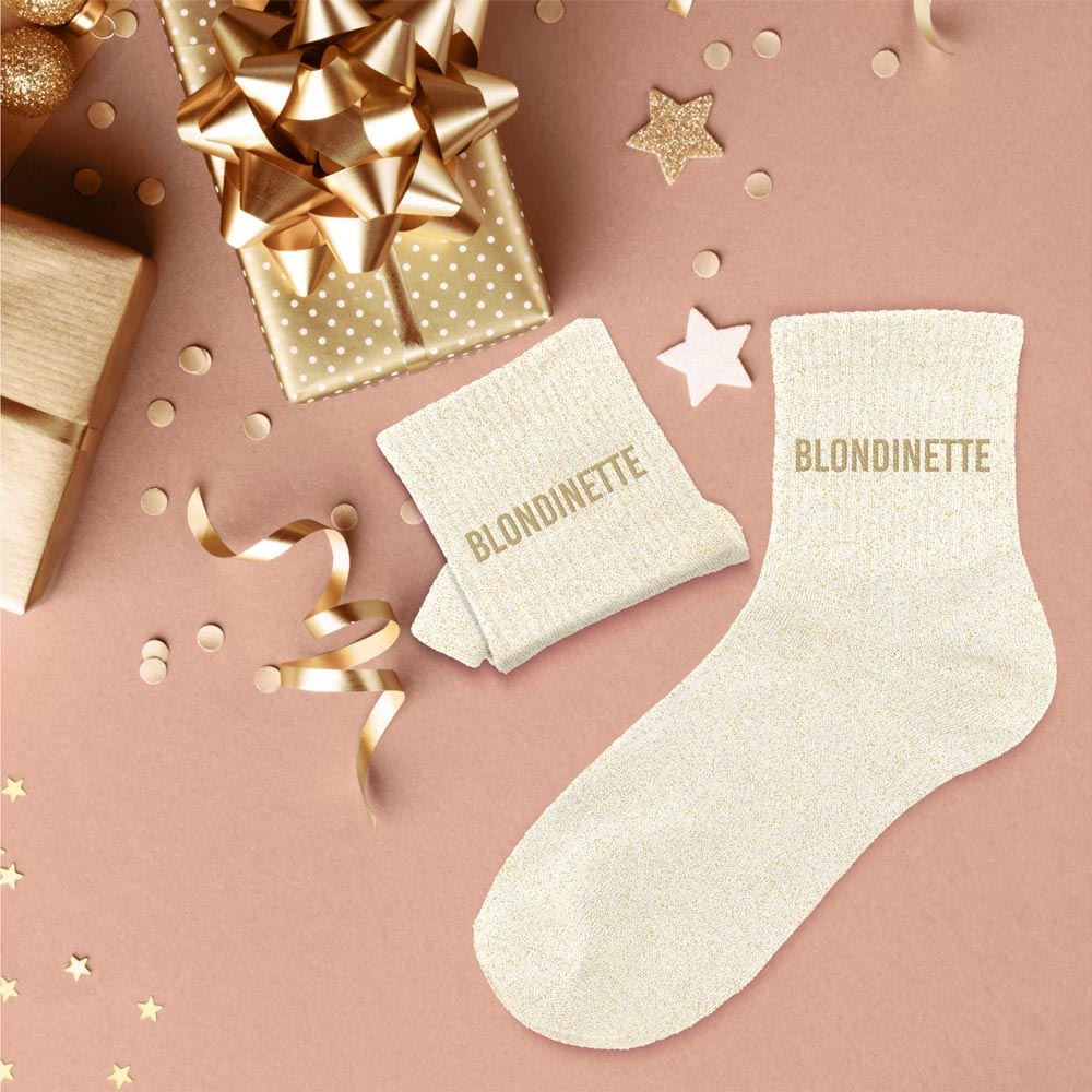 Chaussettes paillettes "BLONDINETTE"