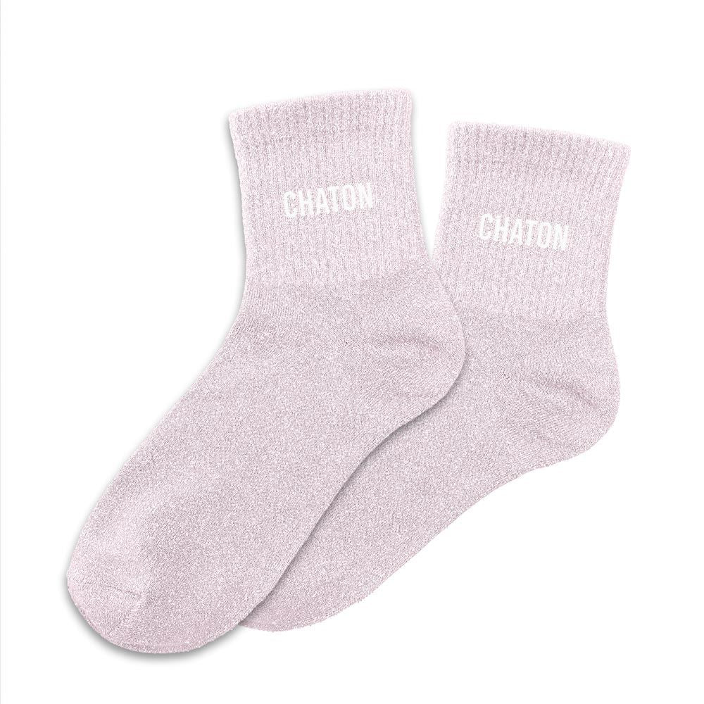 Chaussettes paillettes "chaton"