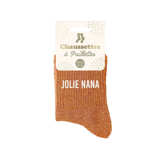 Chaussettes paillettes "JOLIE NANA"