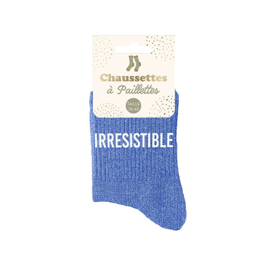 Chaussettes paillettes "IRRESISTIBLE"