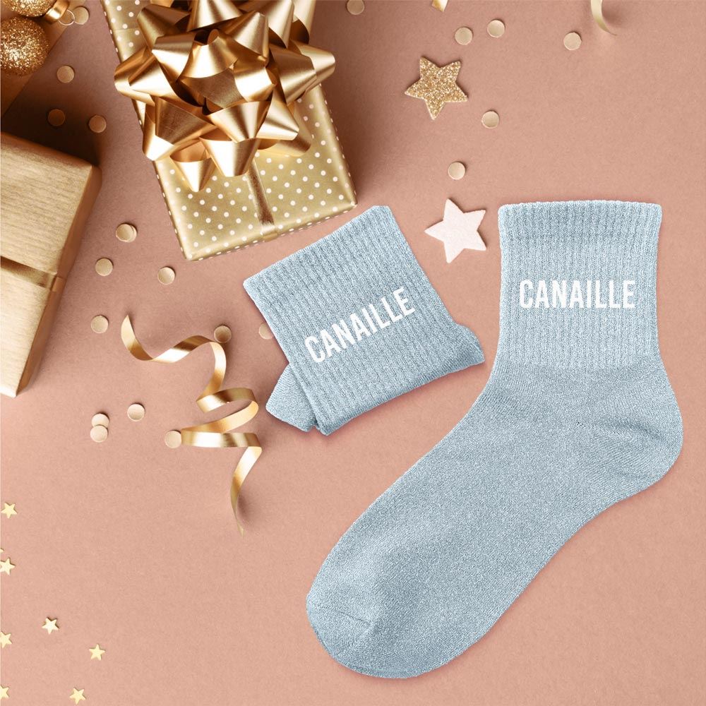 Chaussettes paillettes "CANAILLE"