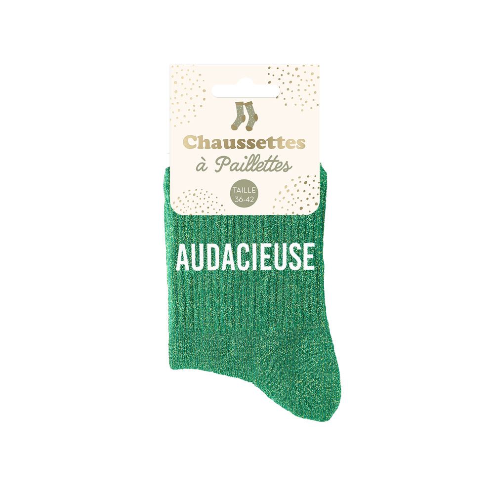 Chaussettes paillettes "AUDACIEUSE"
