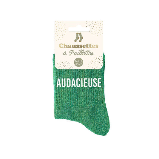 Chaussettes paillettes "AUDACIEUSE"