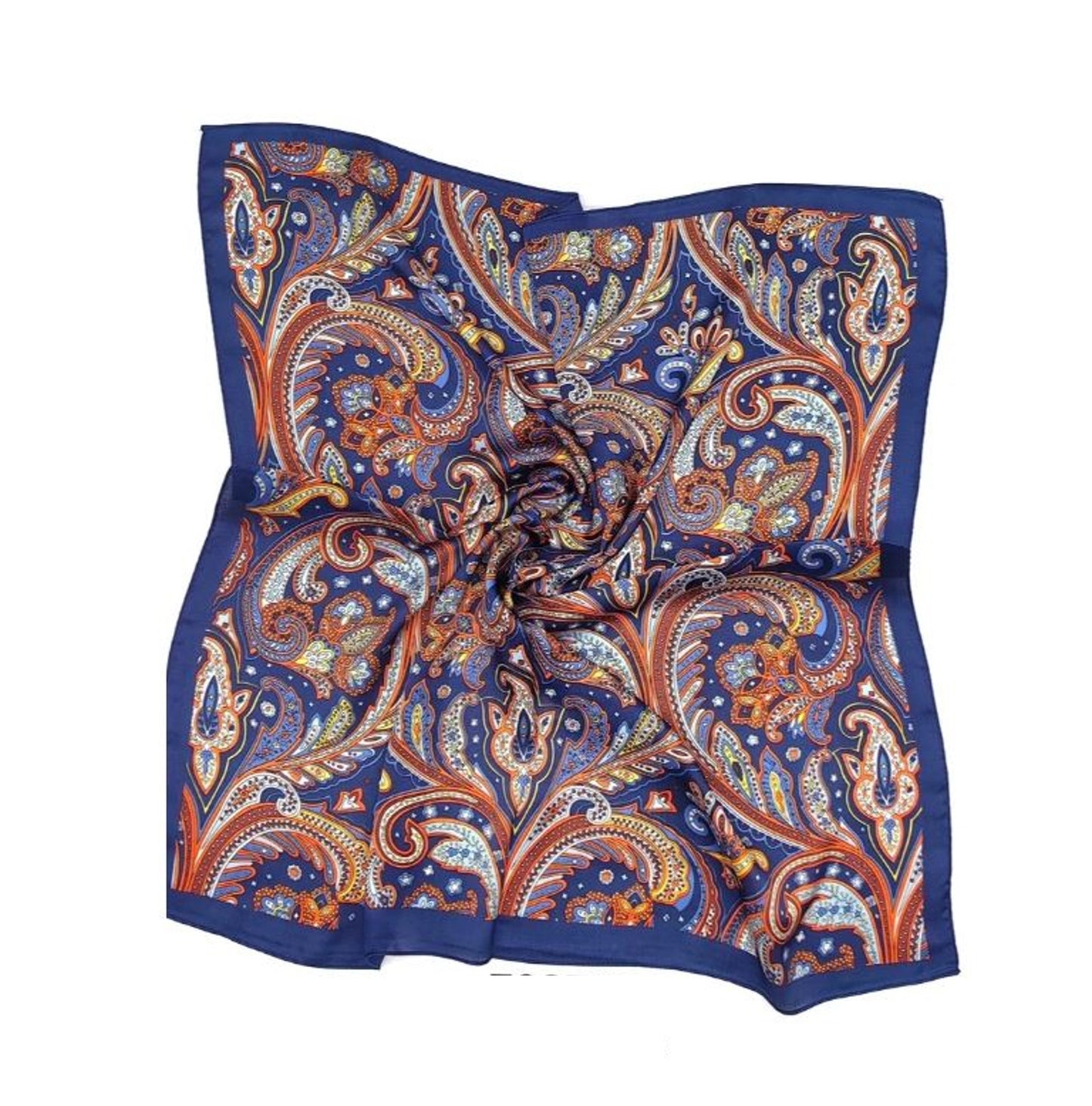 Foulard petit carré imprimé fantaisie , 70 X 70 cm