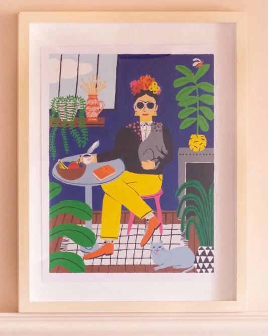 Coffret peinture au numéro - La fille aux chats par Guillaume Denaudhome