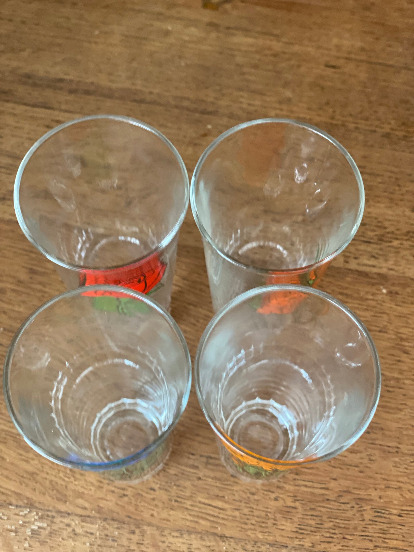 4 verres à liqueur vintage Floresco