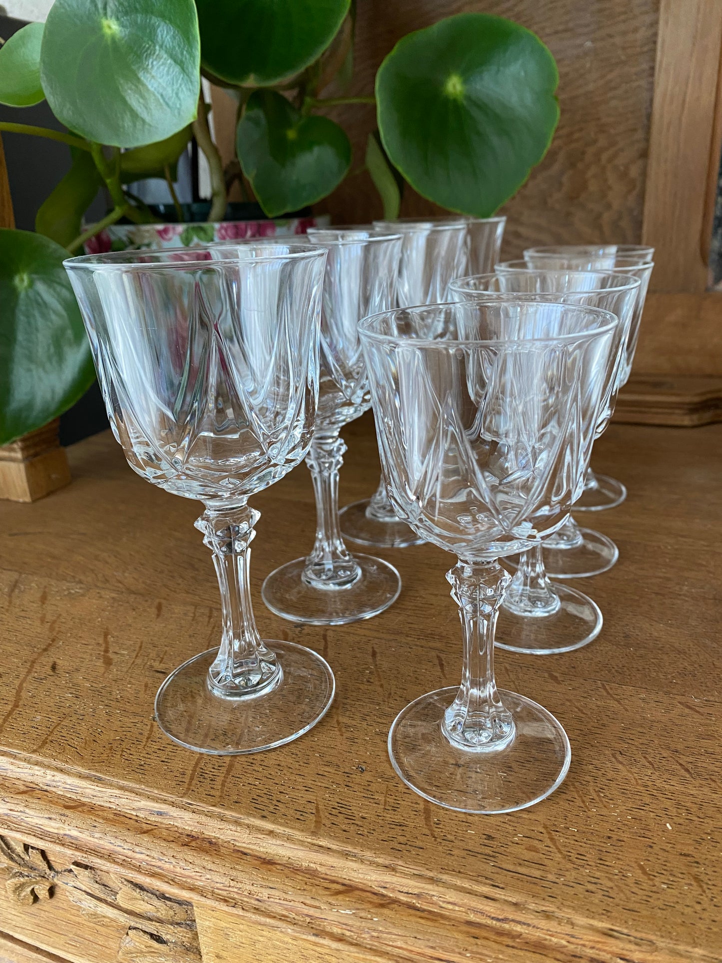 4 verres à eau + vin Cristal d’Arques