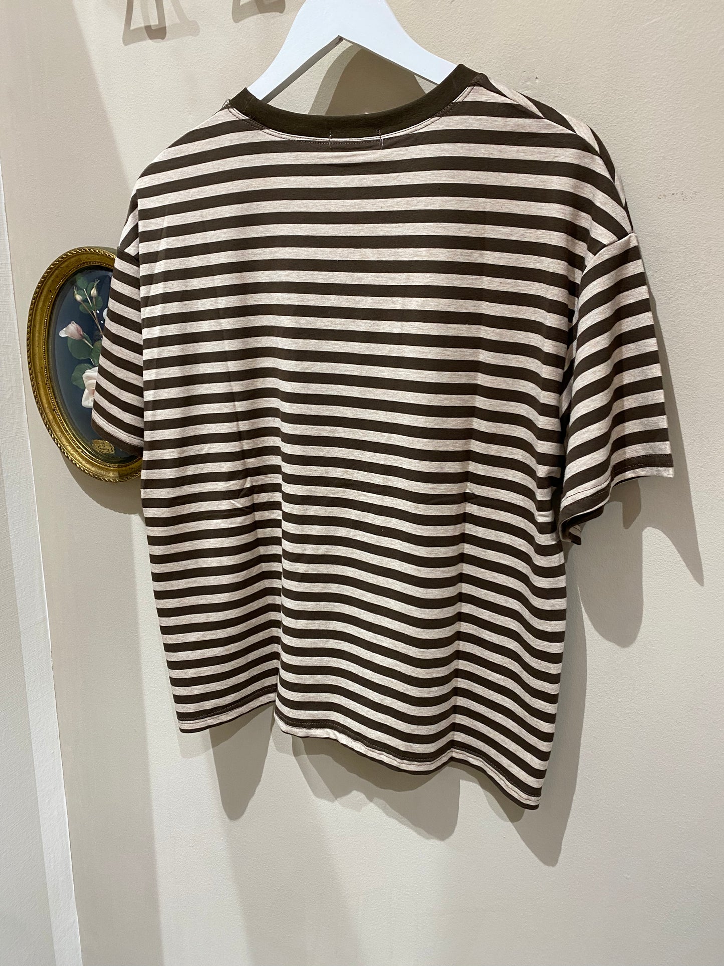 T-shirt Femme Oversize Rayé - Taille M/L