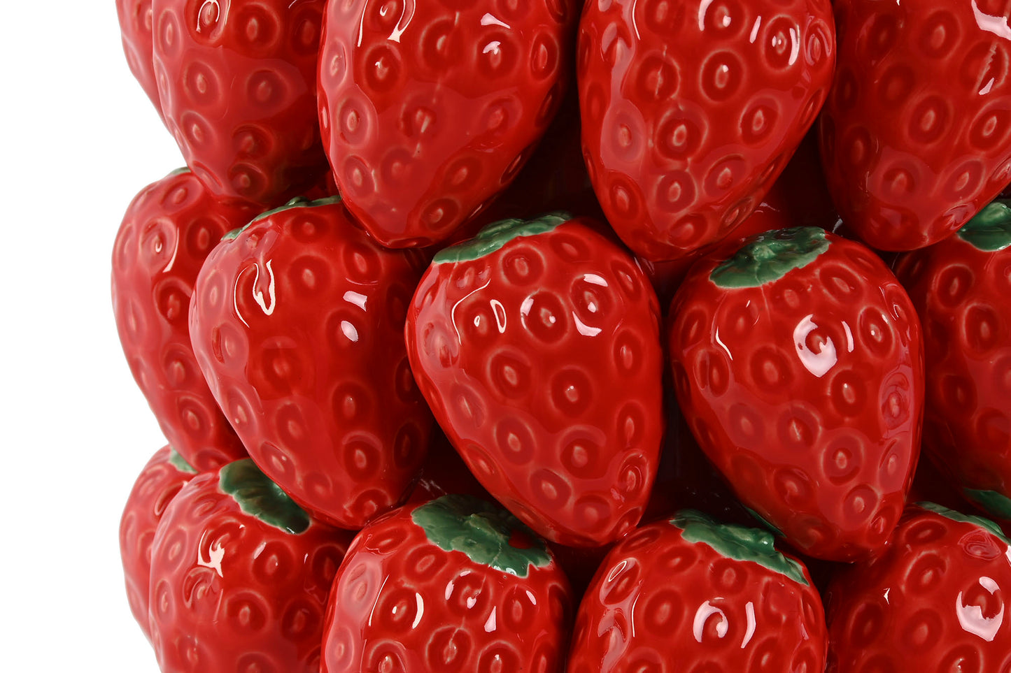 Vase en grès fraises