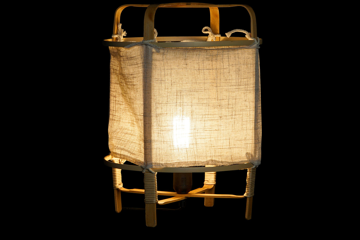 LAMPE DE TABLE COTON & BAMBOU