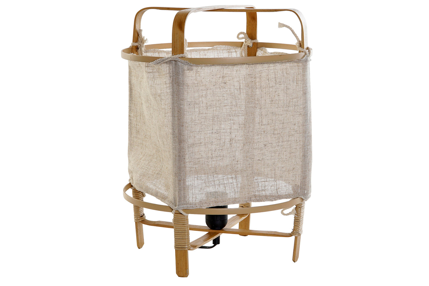 LAMPE DE TABLE COTON & BAMBOU