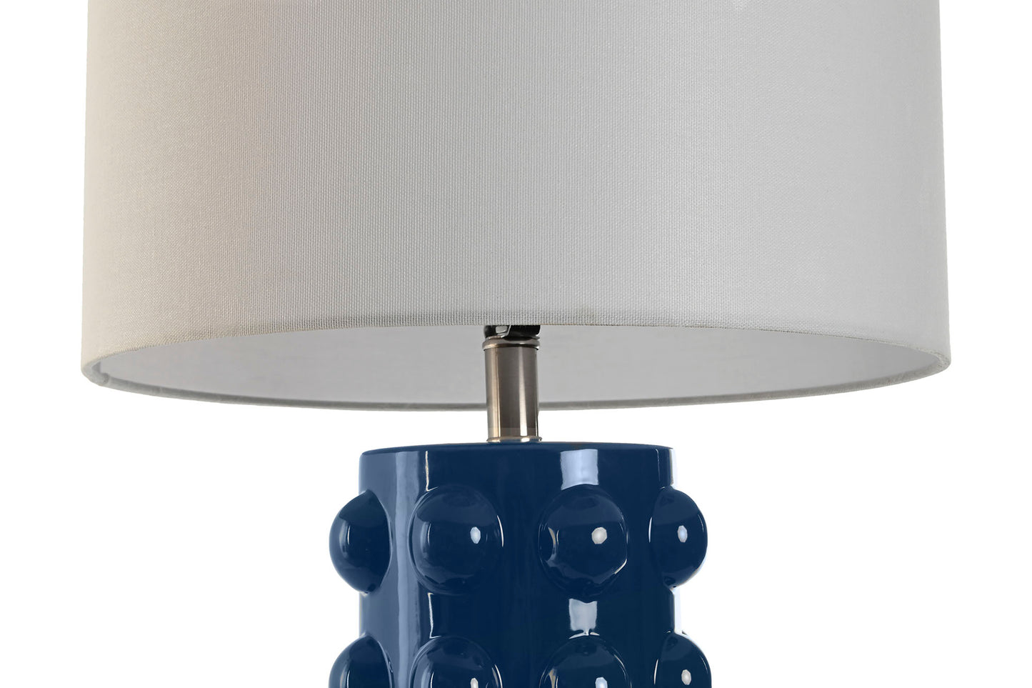 Lampe à poser en grès et lin