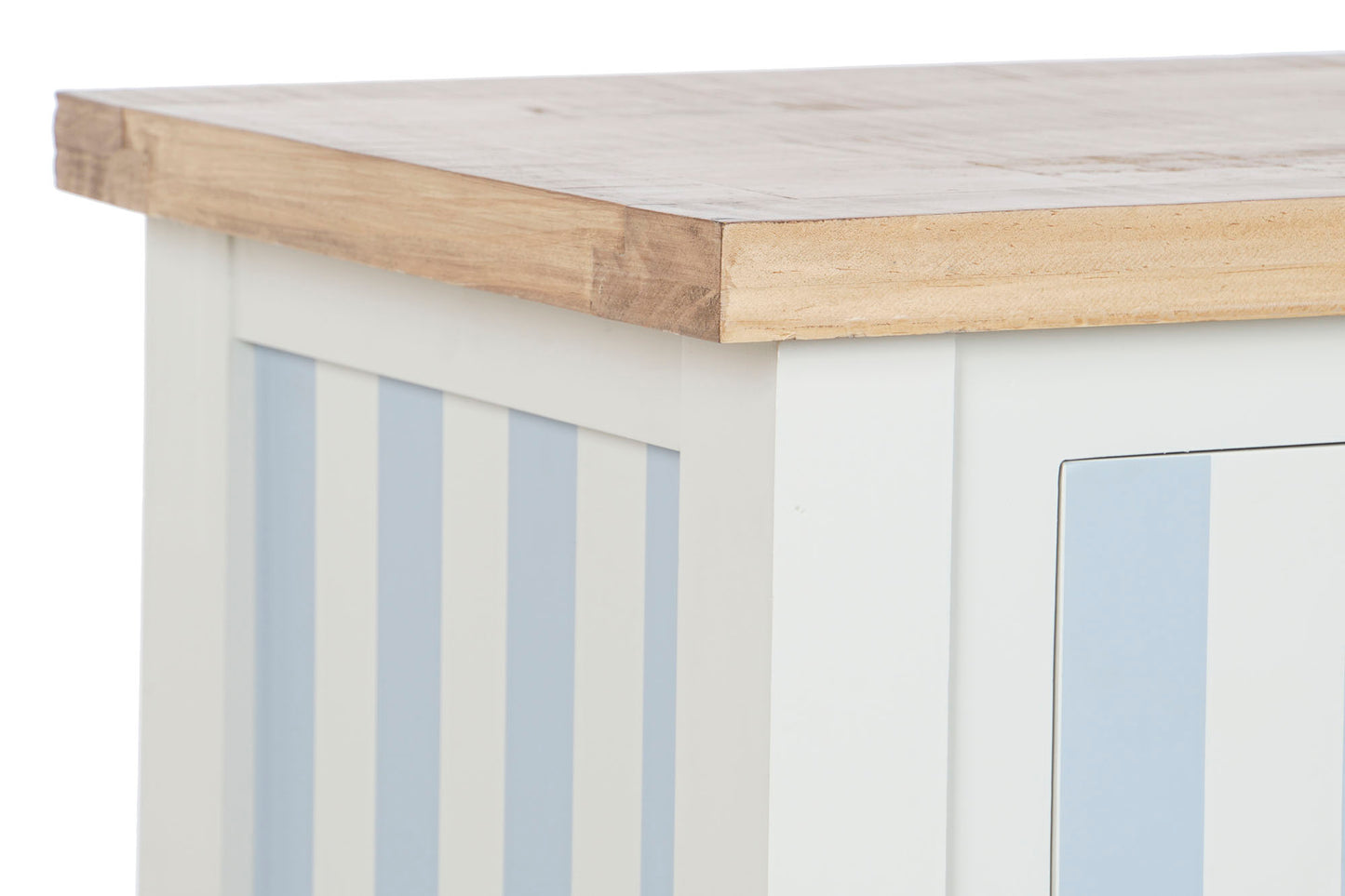 Console rayée blanc / bleu