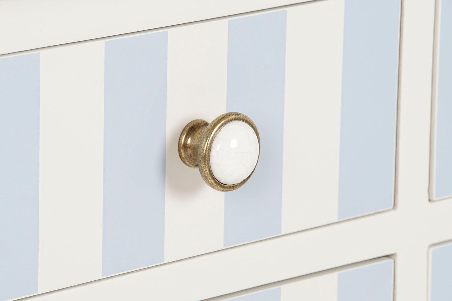 Console rayée blanc / bleu