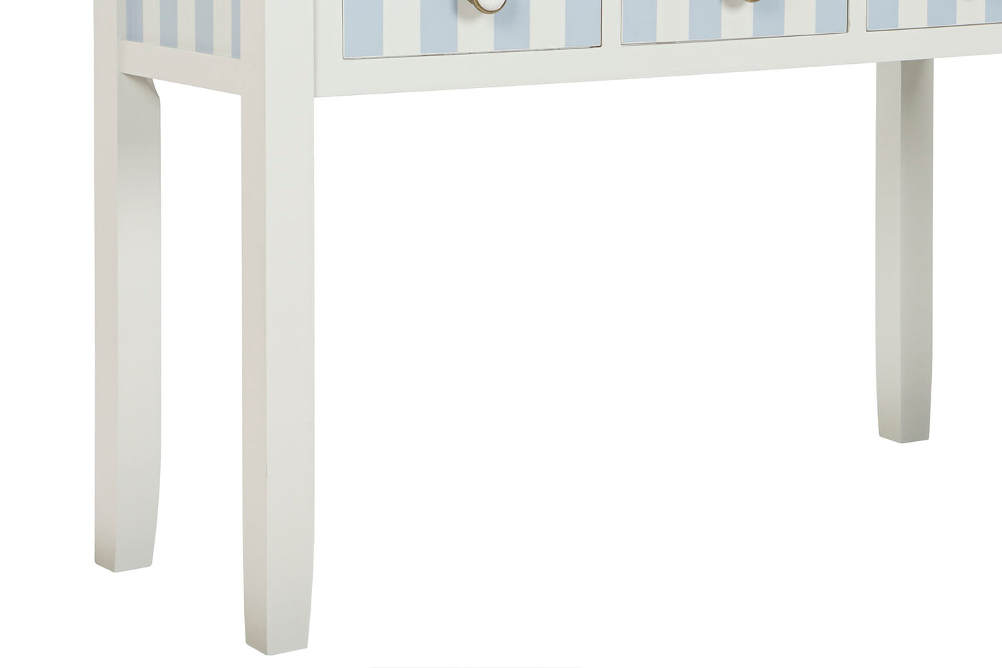 Console rayée blanc / bleu