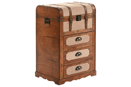 meuble "coffre" de rangement 3 tiroirs