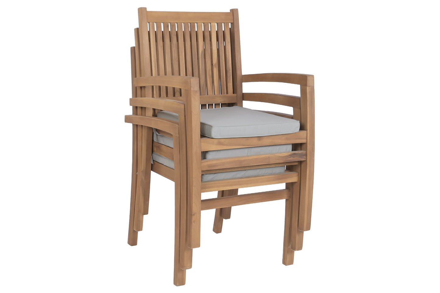 Ensemble de Table Extensible + 8 chaises en Teck - 210 x 100 x 76 cm