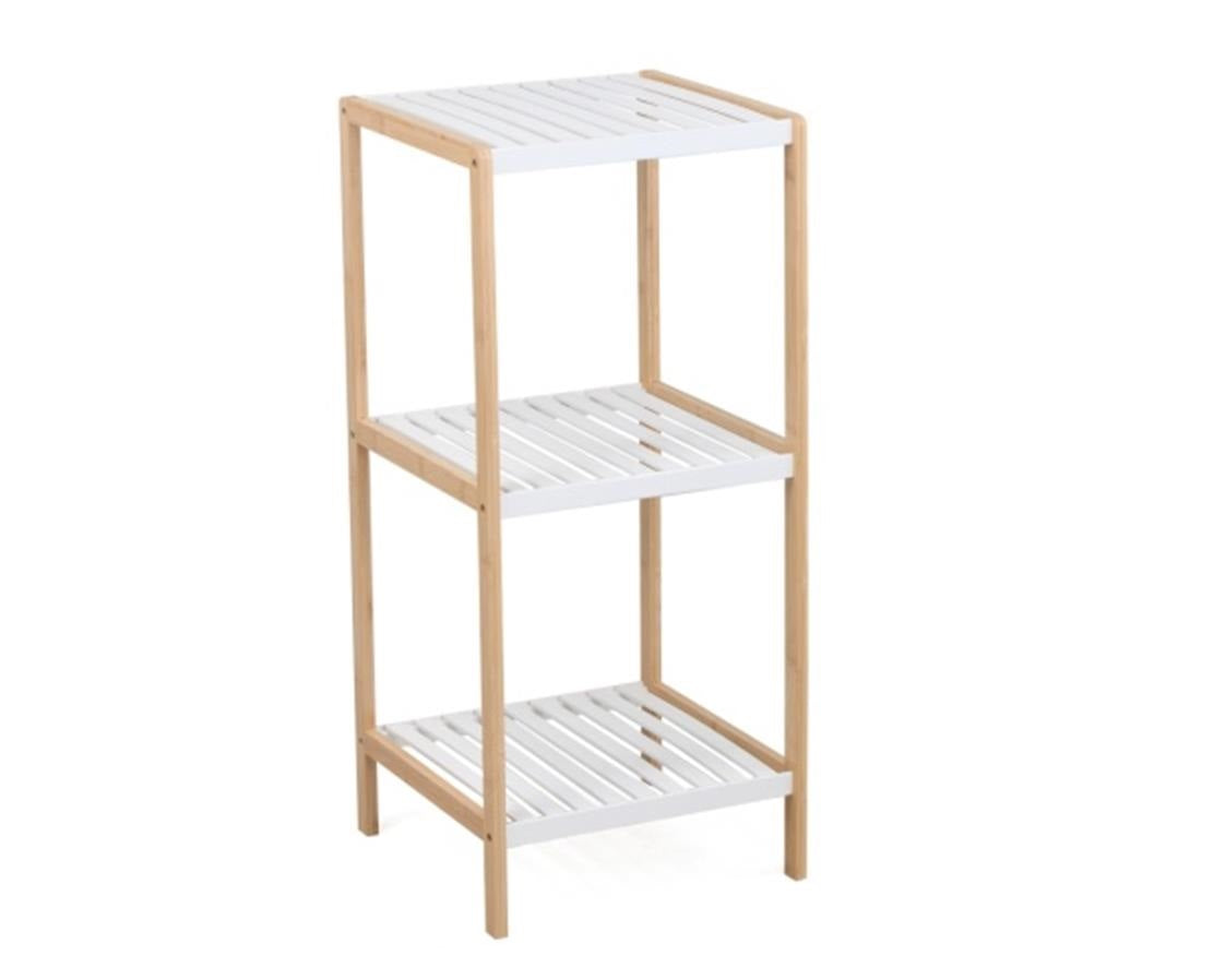 ÉTAGERE BAMBOU 3 TABLETTES BLANC