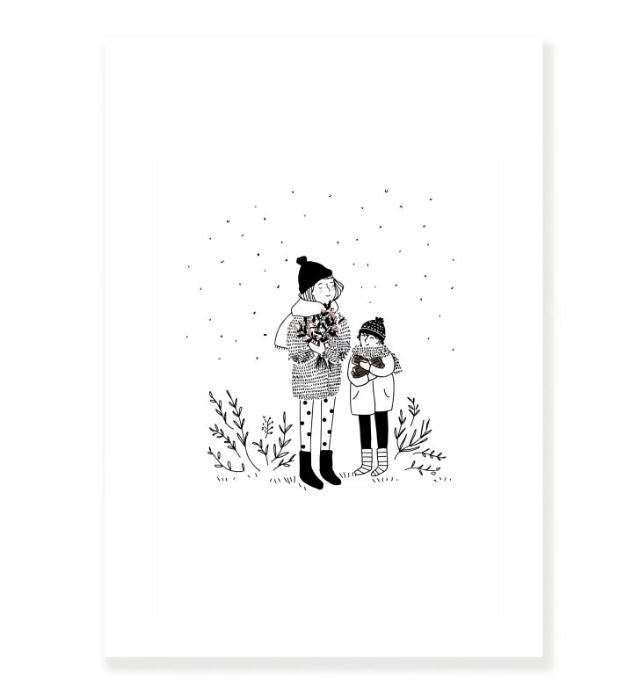 AFFICHE A4 - Dans la Forêt "Maman et Garçon" - My Lovely Thing