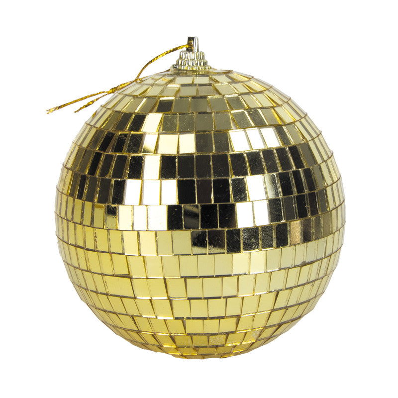 Boule Disco jaune Gold 10 cm