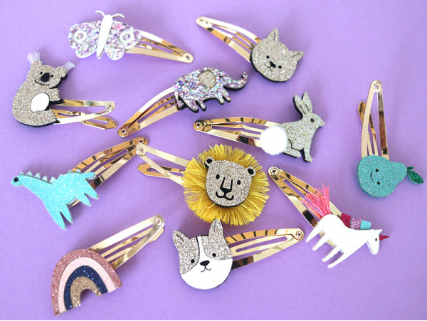 2 Barrettes cheveux - Arc-en-ciel