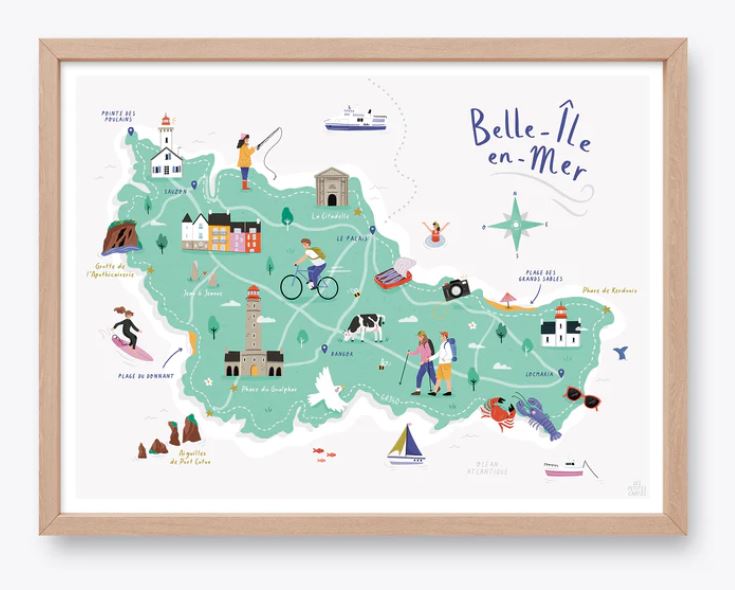 Affiche Belle-île en mer - 30 X 40 cm