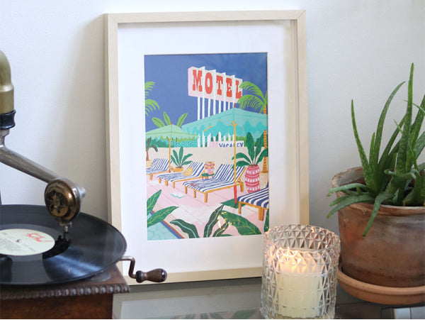 Coffret peinture au numéro - The Motel Pool par Jessica Smith