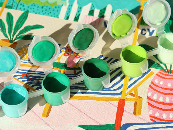 Coffret peinture au numéro - The Motel Pool par Jessica Smith